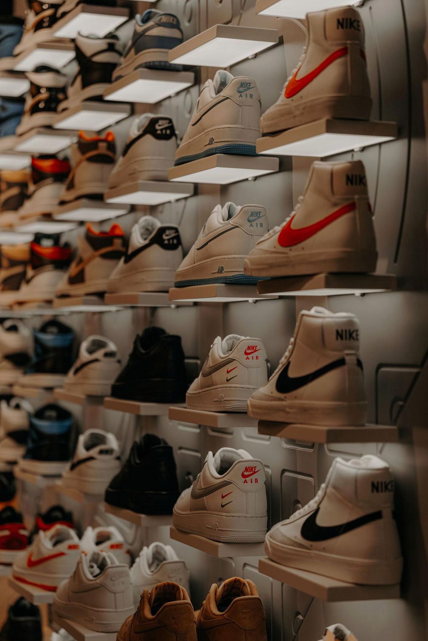 Nike sneakers display